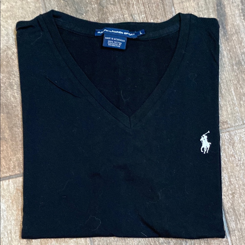 Ralph Lauren Black V-Neck T-Shirt